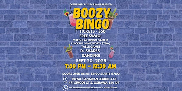 BOOZY BINGO | Royal Canadian Legion #43