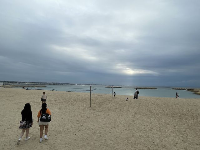 美麗的北谷公園日落海灘
