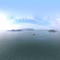 航拍船灣淡水湖