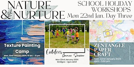 School Holiday Program - Day 3 - Texture Painting / Zentangle Paper Craft | Nature and Nurture - East Maitland Scout Hall