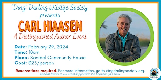 Carl Hiaasen - "Ding" Darling Distinguished Author Event | Sanibel Community House