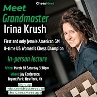 Women's Month GM Lecture: Irina Krush | Jay Conference Bryant Park-Event Space-Meeting Rooms