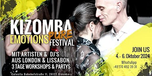 Kizomba Pure Emotions Festival in Oldenburg | Calesita