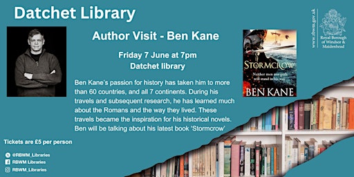 Author Event - Ben Kane | Datchet Library