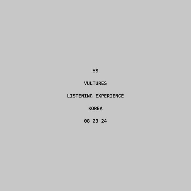 Kanye West “Ye x Ty Dolla Sign Vultures Listening Experience”Concert | Goyang Integrated Stadium