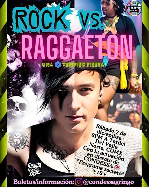 ¡Fiesta Raggaeton VS Rock en Ciudad de México! | Lugar secreto por anunciar