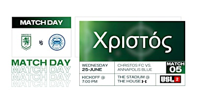 Christos FC vs. Annapolis Blues | Home Match 05 | Under Armour Waterfront HQ Campus