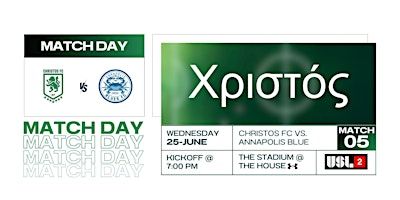 Christos FC vs. Annapolis Blues | Home Match 05 | Under Armour Waterfront HQ Campus
