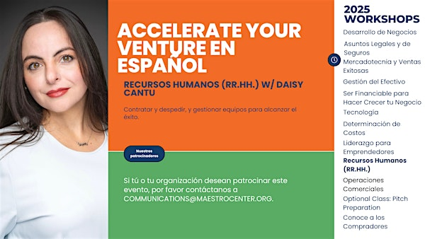 Accelerate Your Venture En  Español | Maestro Entrepreneur Center