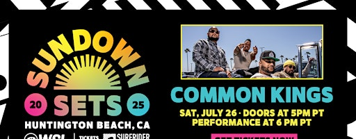 WSL Sundown Sets: Common Kings Live at the Beach Bar (21+) | The Beach Bar at the Lexus US Open of Surfing