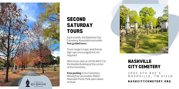 August 2025 Second Saturday Tour - Brunch & Learn | Nashville City Cemetery