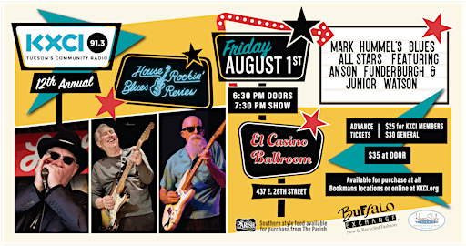 KXCI's 12th Annual House Rockin' Blues Review: Mark Hummel's Blues Allstars | El Casino Ballroom