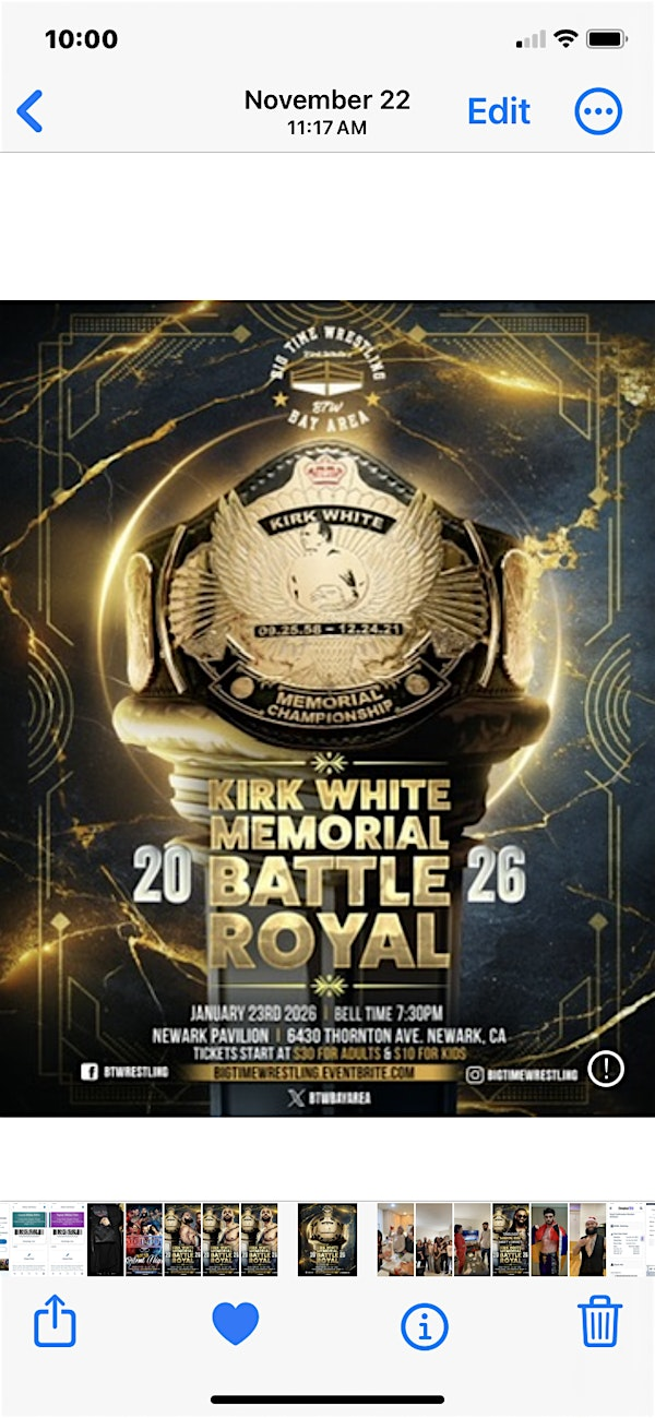 2026 Kirk White Memorial Battle Royal | 6430 Thornton Ave