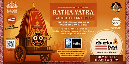 Chariot Fest – Durham Region’s 2nd Annual Ratha Yatra 2026 | The Esplanade Park