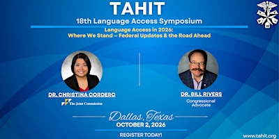 18th Annual TAHIT Language Access Symposium- Dallas, TX | Dallas Scottish Rite for Children
