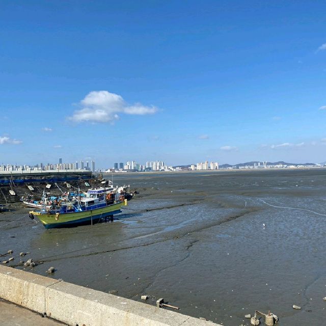 이색적인 오이도 겨울바다