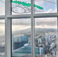 부산시내가 훤히 내려다보이는 엘시티  100층 엑스더스카이 전망대