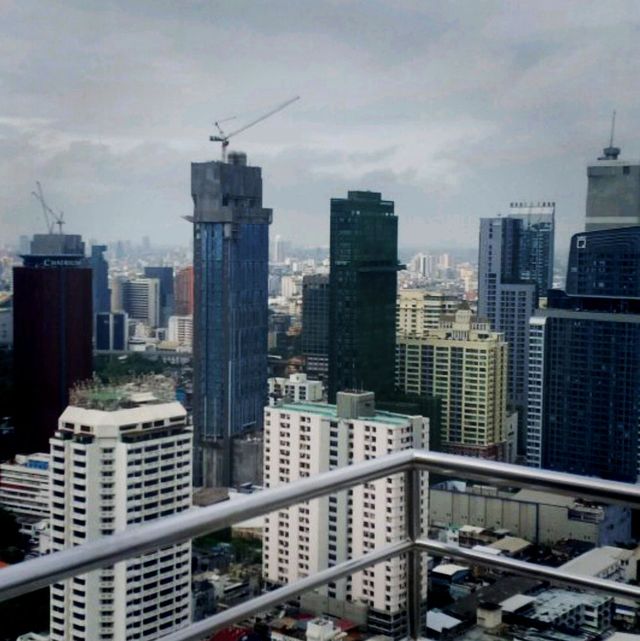 breakfast  with skyscrapers view at Baiyoke