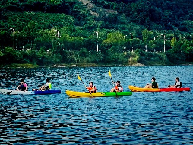 Canoeing 🛶 time in Hilton’s water park 