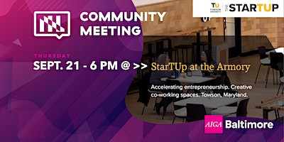 Community Meeting | StarTUp at the Armory - Towson University