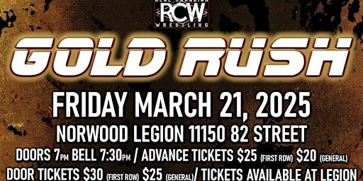 RCW GOLDRUSH | Norwood Legion