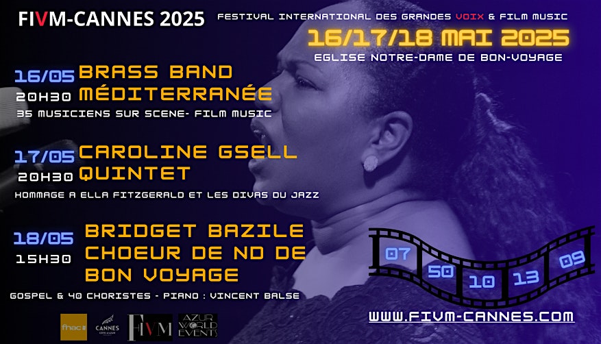 The International Festival of Great Voices and Film Music - Bridget Bazile | Église Notre-Dame de Bon Voyage de Cannes heure de la messe dominicale