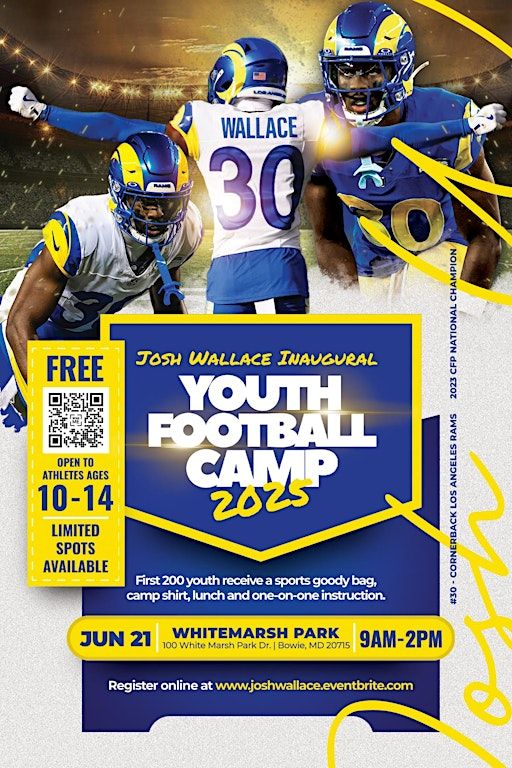 Josh Wallace Inaugural Youth Football Camp | Whitemarsh Park
