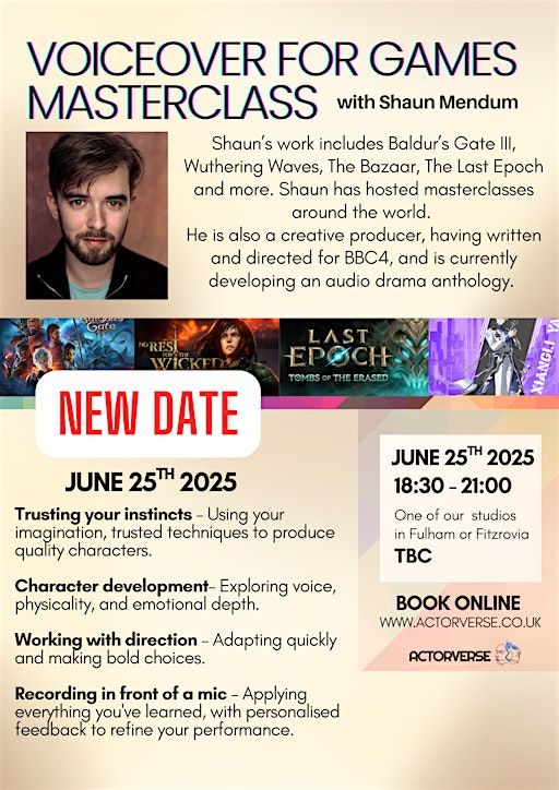 Voiceover Masterclass with Industry PRO Shaun Mendum | Sands End Arts & Community Centre