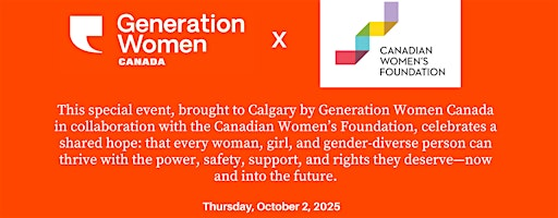 Generation Women x Canadian Women's Foundation SPECIAL EVENT - Oct 2, 2025 | The Hemingway Room