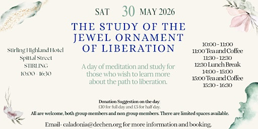 Study of The Jewel Ornament of Liberation by Gampopa | Stirling Highland Hotel