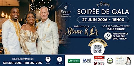 SOIRÉE DE GALA SECUR EMPLOI IMMIGRATION (2E ÉDITION) | 4551 Bd Sainte-Anne