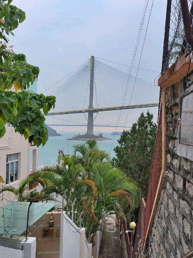 日落下汀九橋的浪漫。汀九村 Ting Kau Village