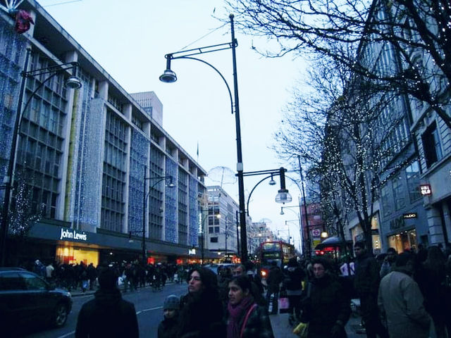 Famous shopping street in London