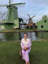 Traditional windmill at Zaanse Schans