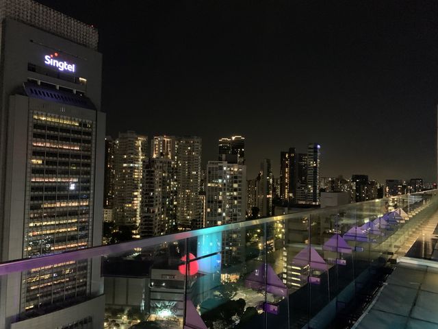 Soaking in the moonlight and cityscape 