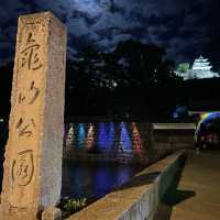 丸亀市　亀山公園のライトアップ
