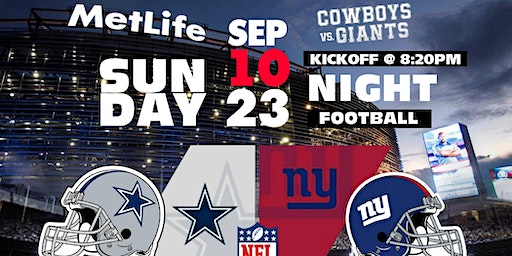 Dallas Cowboys at New York Giants Tailgate Party Dates and Itineraries