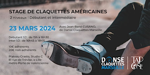 Stage de claquettes américaines 2 niveaux : débutant et inter, à Lille | Centre de danse CRASTO