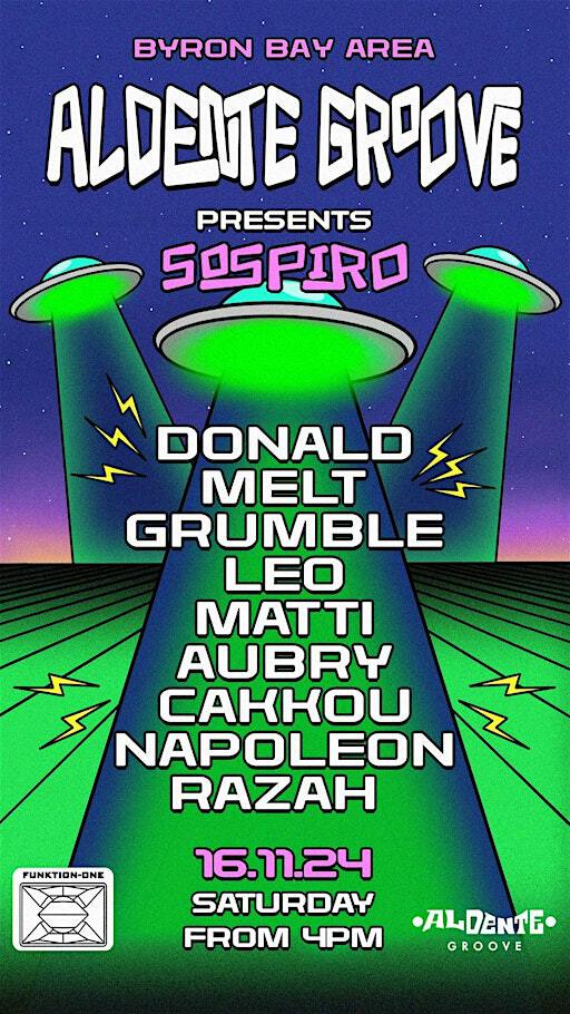Al Dente Groove present: SOSPIRO | Byron Bay NSW, Australia