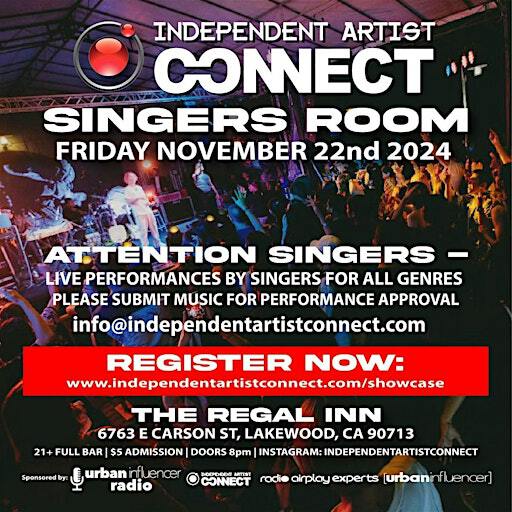INDEPENDENT ARTIST CONNECT - THE SINGER ROOM | Regal Inn