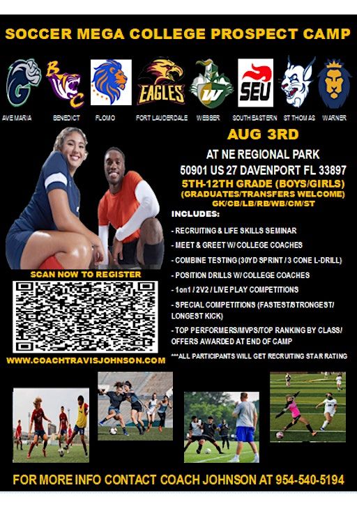 SOCCER MEGA COLLEGE PROSPECT CAMP AUG 3RD | Northeast Regional Park