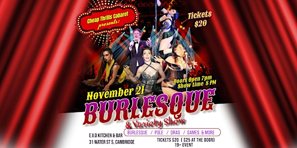 Burlesque and Variety Show at EVO | EVO Kitchen & Bar