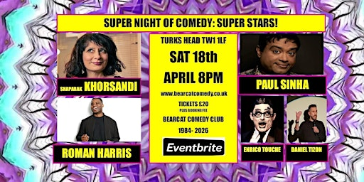 Bearcat Comedy Sat 18th April | Turks Head