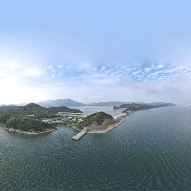 航拍船灣淡水湖