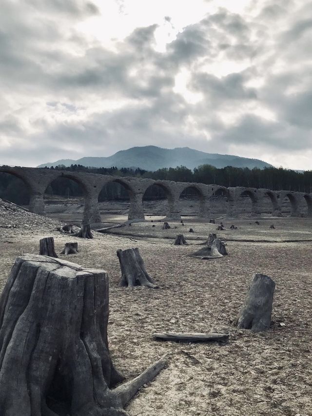 北海道＊糠平湖 タウシュベツ川橋梁