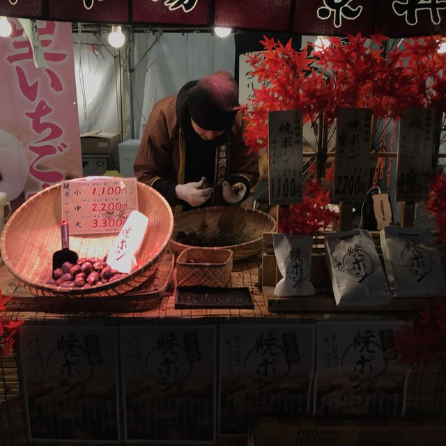 night market แถวถนน Kawaguchiko