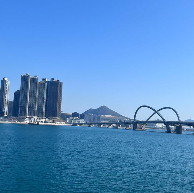 熙來攘往的跨灣大橋