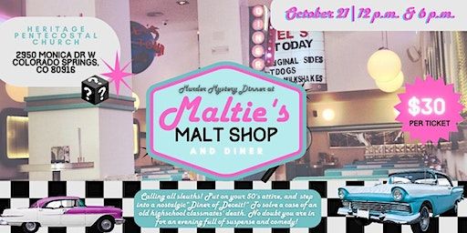 50's Murder Mystery Dinner | Heritage Pentecostal Church