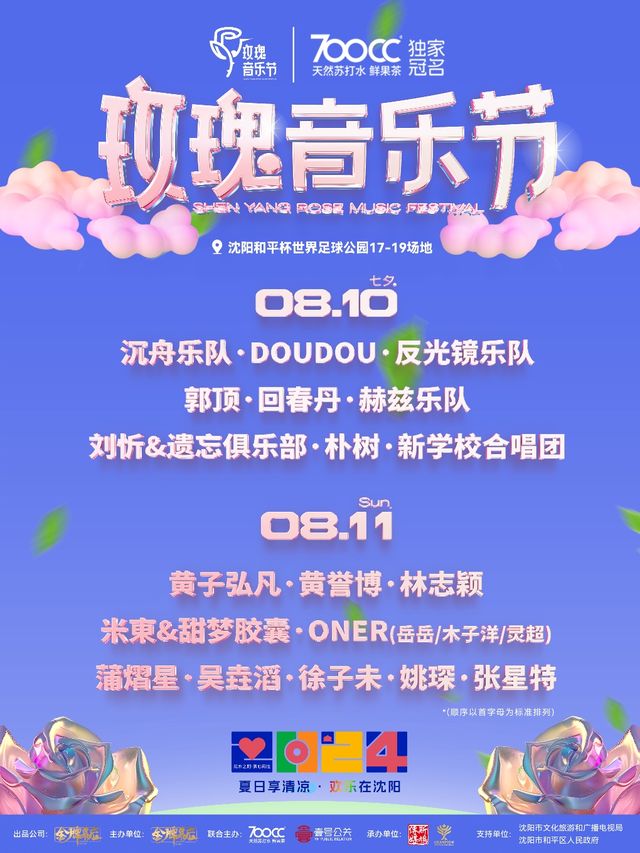 700CC·瀋陽玫瑰音樂節｜演唱會 | 瀋陽和平杯世界足球公園
