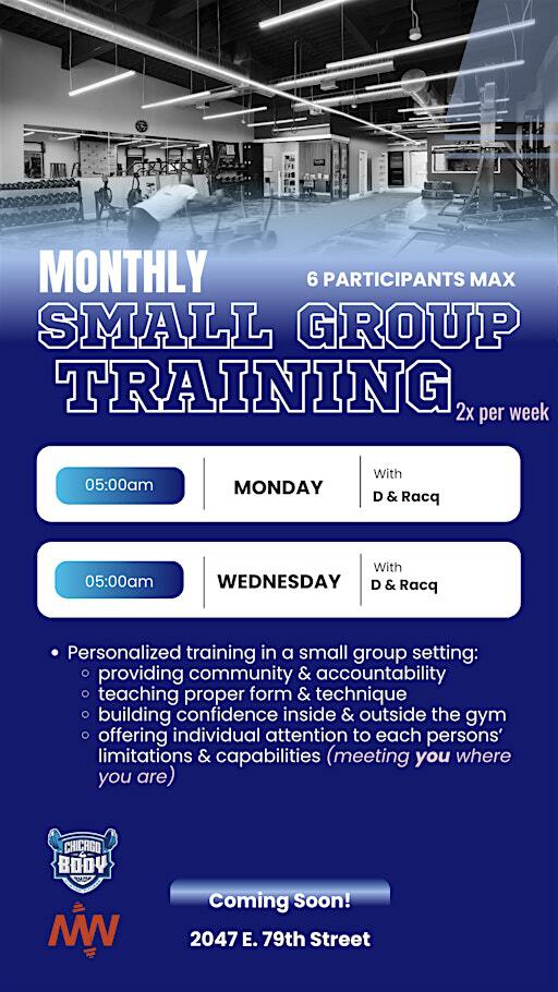 SMALL GROUP TRAINING ( w/ D & Racq @ Chicago Body Shop) | 2047 E 79th St